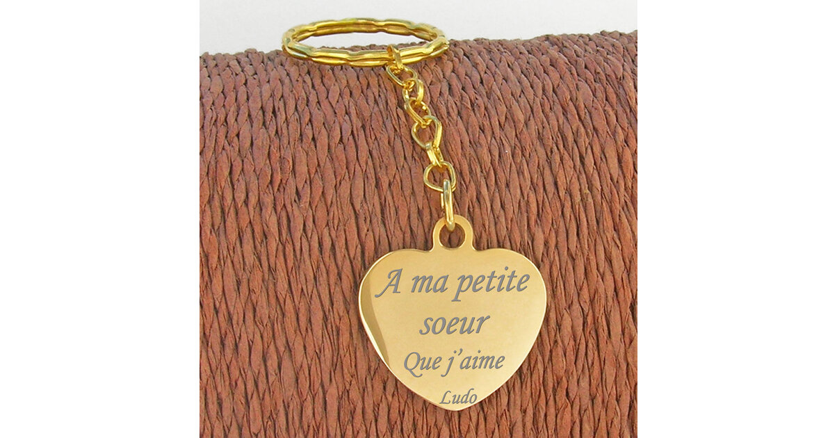Porte-clés Personnalisable Double Face Gravé – Cadeau Romantique Pour Petit Ami Ou Proches